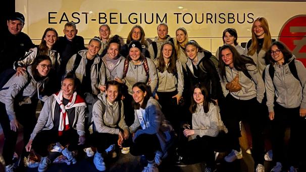 <p>Mit dem Bus fuhr die KTSV Eupen am Freitagmorgen nach Brüssel.</p>