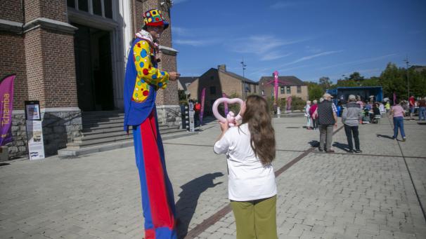 <p>Clown Nanar (Demien Campagna) war ein Highlight für die Kinder.</p>