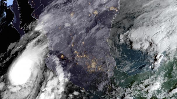 <p>Dieses Satellitenbild, das von der National Oceanic and Atmospheric Administration (NOAA) zur Verfügung gestellt wurde, zeigt den Hurrikan „Lidia“ im Pazifischen Ozean, der sich Puerto Vallarta in Mexiko nähert.</p>