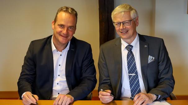 <p>Harry Jansson (r.) und Oliver Paasch</p>