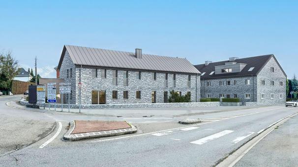 <p>Blick in die Zukunft: Die Residenz Weißdorn orientiert sich optisch am vorherigen Gehöft, dessen Bruchsteine werden gesäubert und für die neue Fassade verwendet.</p>