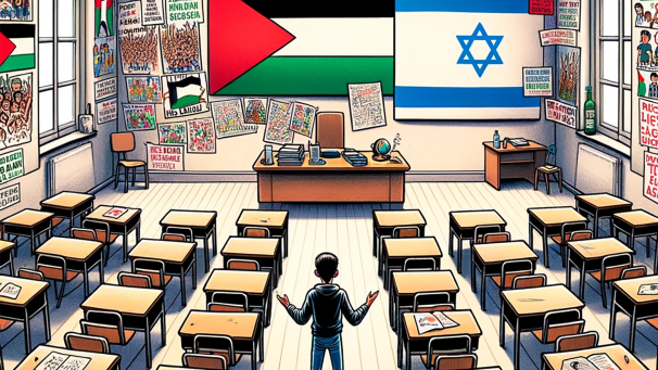 <p>Längst hat der Konflikt in Nahost auch die belgischen Klassenzimmer und Schulhöfe erreicht.</p>