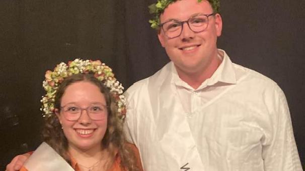 <p>Marius Pint (JGV Rodt) und Tanja Peters (JGV Braunlauf) ließen sich in Lommersweiler feiern.</p>