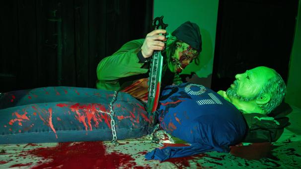 <p>Ob ein blutiger Messermord, ein schauriger Friedhof mit umherirrenden Geistern oder ein „Labyrinth des Grauens“: Langeweile kam in Grüfflingen nicht auf.</p>