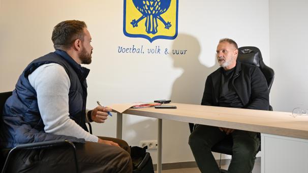 <p>Thorsten Fink im Interview mit Sportredakteur Mike Notermans.</p>