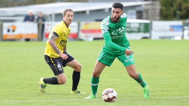 <p>Einer der Hauptverantwortlichen dafür, dass Raeren-Eynatten Samstag als Tabellenzweiter nach Huy fährt: Cédric Laschet (rechts).</p>