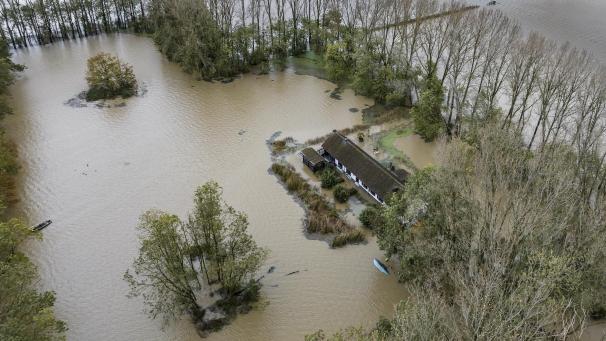 <p>Überschwemmungen in Westflandern.</p>