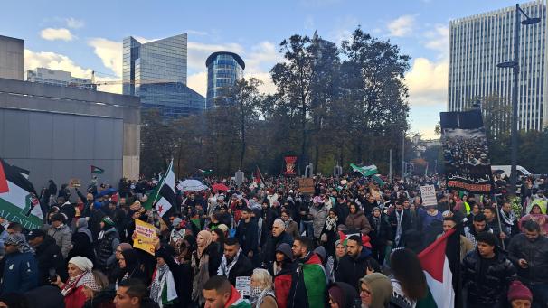 <p>Solidaritätsdemonstration mit Palästina in Brüssel</p>