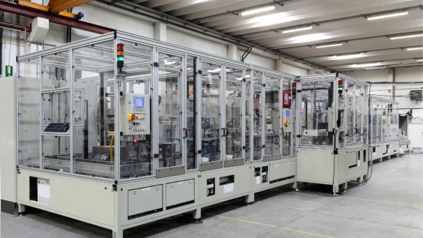 <p>Getriebe-Montagelinie des Unternehmens Eutomation &amp; Scansys</p>