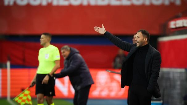 <p>Domenico Tedesco gegen Serbien in Aktion</p>