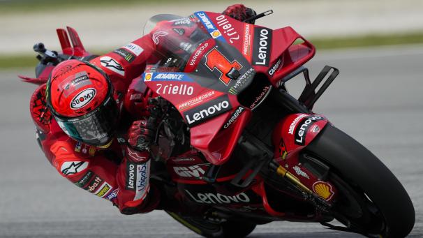 <p>Bagnaia (Ducati) auf dem Weg zur Titelverteidigung.</p>