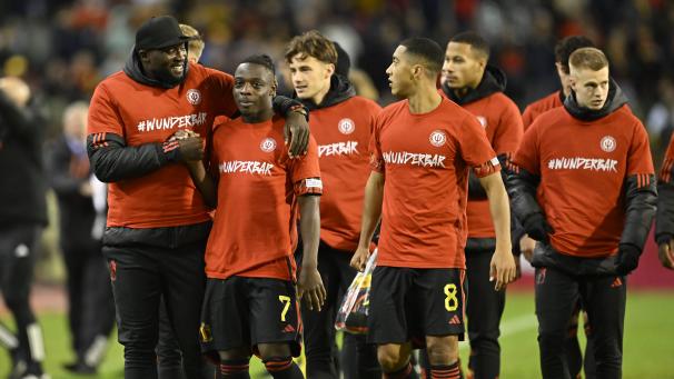 <p>Neues Traumduo in der Mache: Romelu Lukaku mit Jérémy Doku.</p>