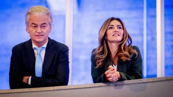 <p>Kämpfen um den Sieg: Dilan Yesilgöz und Geert Wilders.</p>