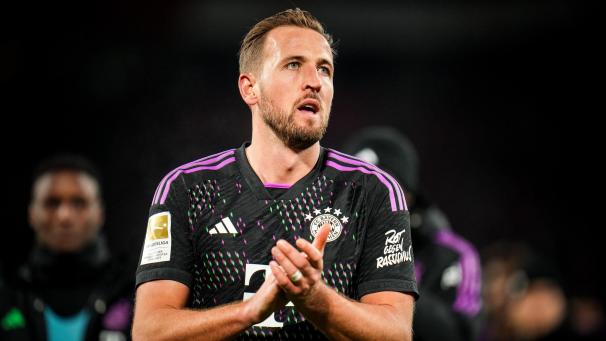 <p>Harry Kane während des Bundesligaspiels zwischen dem 1. FC Köln und dem FC Bayern München im RheinEnergieStadion.</p>