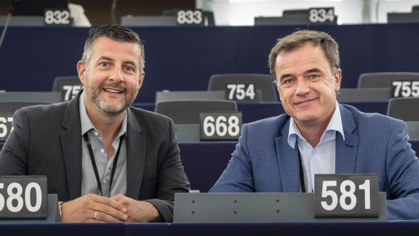 <p>Pascal Arimont (l.) und Benoît Lutgen</p>