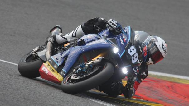 <p>Das ostbelgische Yamaha-Team KM99 beim Heimspiel 2023 in Spa-Francorchamps.</p>