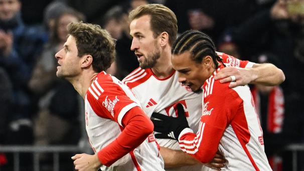 <p>Bayerns Bester: Harry Kane (Mitte) knipste gegen Stuttgart zweimal.</p>