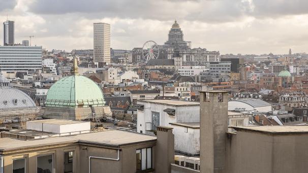<p>Ein Blick von oben auf die Hauptstadt Brüssel</p>