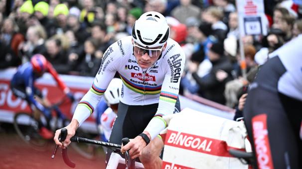 <p>Mathieu van der Poel in Antwerpen in Aktion</p>