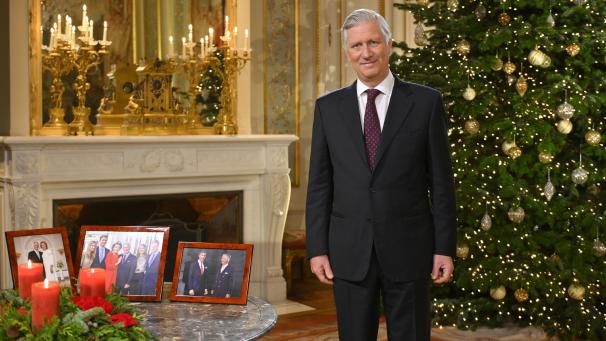 <p>König Philippe beiseiner Weihnachtsansprache 2023</p>