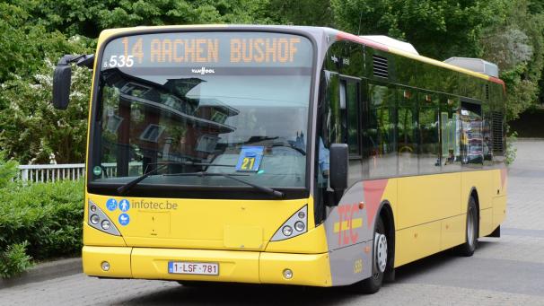 <p>Die von vielen Ostbelgiern genutzte Linie 14 verbindet mehrfach täglich Aachen und Eupen.</p>