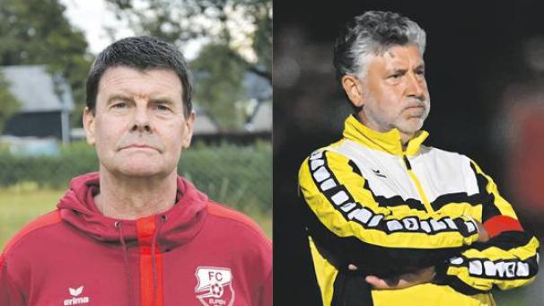 <p>Patrick Kriescher (links)bleibt in Eupen an Bord, Stefano Francini (rechts) hört zum Saisonende in Walhorn als Trainer auf.</p>