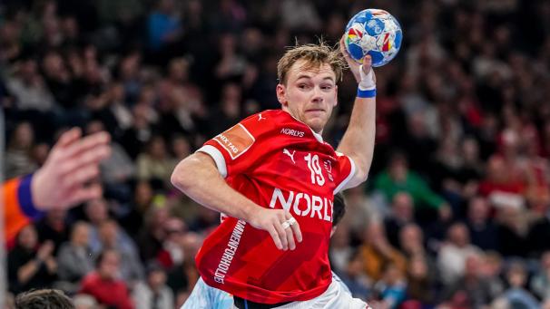 <p>Mathias Gidsel will mit Dänemark ins Finale.</p>