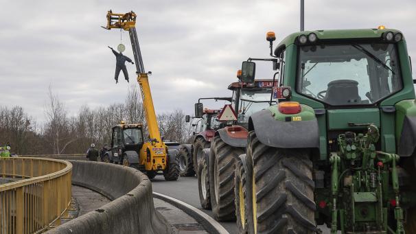 <p>Die landesweiten Bauernproteste sorgten auch am Mittwoch für Verkehrsprobleme.</p>