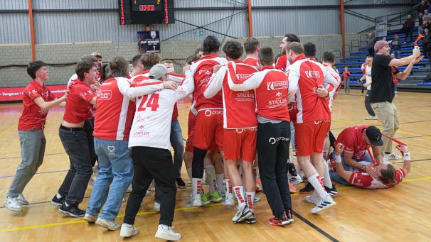 <p>Eupen feiert den Finaleinzug.</p>