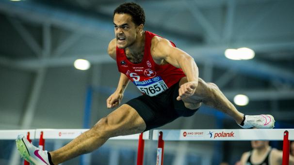 <p>Rekordhalter Michael Obasuyi</p>