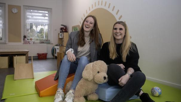 <p>Madeline Noel und Darinka Fickers freuen sich auf das Leben und Lachen, das bald ihre Räume erfüllen wird.</p>