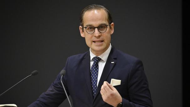 <p>Colin Kraft bei einer Debatte im Parlament: 2019 war er noch Spitzenkandidat der CSP, jetzt tritt er nicht mehr an.</p>