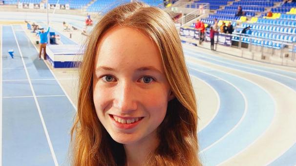 <p>Ronja Van Kerckhoven, Vierte im Dreisprung.</p>