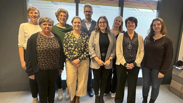 <p>Die Initiatoren vom Netzwerk Mentale Gesundheit und das Team des BTZ stellten das neue Projekt während eines Pressegesprächs in Eupen vor.</p>