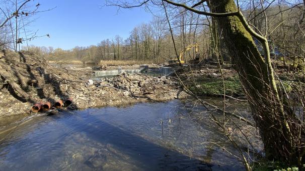 <p>Die Wanderung führt die Teilnehmer am Casinoweiher vorbei.</p>