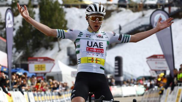 <p>Souveräner Sieger: Tadej Pogacar gewinntbei der Katalonien-Rundfahrt auch die zweite Bergankunft.</p>