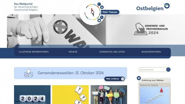 <p>Ab Montag ist das Wahlportal unter <a href=http://www.gemeindewahlen.be>www.gemeindewahlen.be</a> wieder online.</p>