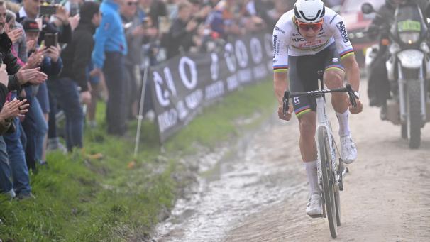<p>Mathieu van der Poel war bei Paris-Roubaix nicht zu schlagen.</p>
