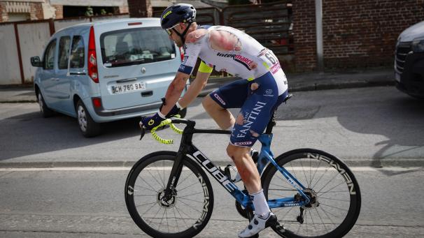 <p>Laurenz Rex stürzte am Sonntag zwei Mal.</p>