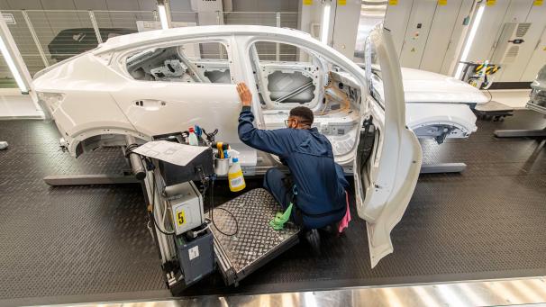 <p>Ein Blick in das Volvo-Werk in Gent</p>