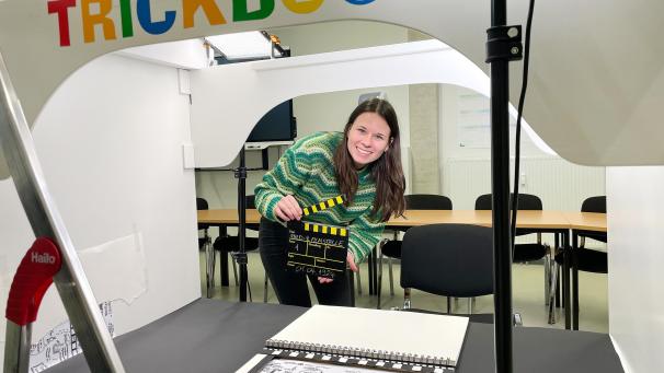 <p>Das Euregionale Zentrum für digitale Bildung dreht in der KiKA-Trickboxx einen Jubiläumsfilm.</p>