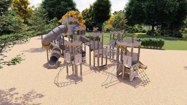 <p>Die Kinder dürfen sich in Bütgenbach auf neue Spielgeräte auf dem Marktplatz freuen.</p>