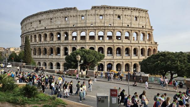 <p>Auch das berühmte Kolosseum wurde besucht.</p>