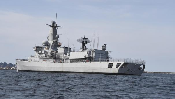 <p>Die belgische Fregatte Louise-Marie befindet sich auf dem Weg ins Rote Meer.</p>