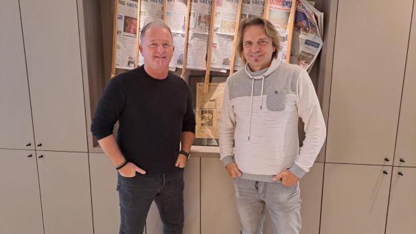 <p>Micky Schläger (l.) und Jens Streifling waren in dieser Woche in der GE-Redaktion und Gast, um über den Rock and Roll Circus und andere Projekte zu sprechen.</p>