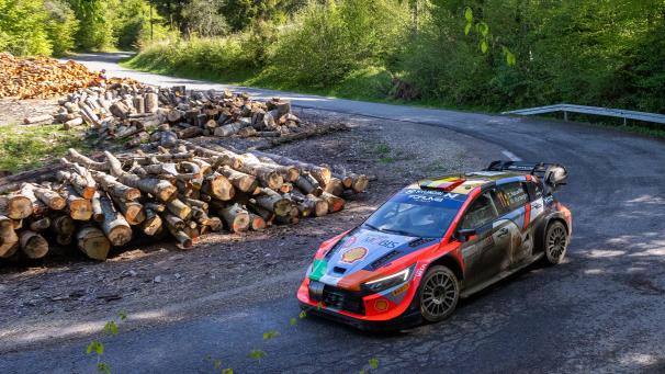 <p>Thierry Neuville-Martijn Wydaeghe auf der ersten Tagesetappe der Rallye Kroatien.</p>