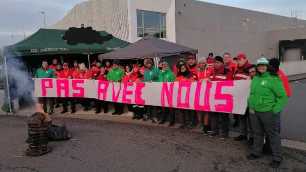 <p>Auch in St.Vith wurde am Montag gestreikt.</p>