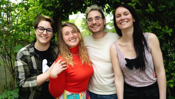<p>Jana Terren, Samira Girretz, Michael Stoffels und Mandy Henkes (v.l.) sind überrascht von der großen Resonanz.</p>