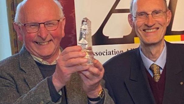 <p>Leo Palm (l.) erhielt den Notger-Preis.</p>