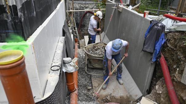 <p>Die Arbeiten am Staatsarchiv sind im Gange. Bald sollen auch teilqualifizierte Bauhelfer mitarbeiten können.</p>